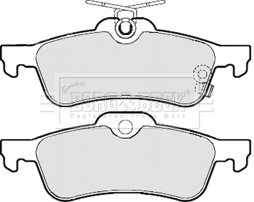 BBP2109 BORG & BECK Комплект тормозных колодок, дисковый тормоз (фото 1)