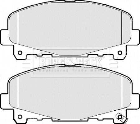 BBP2112 BORG & BECK Комплект тормозных колодок, дисковый тормоз (фото 1)
