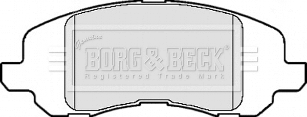 BBP2125 BORG & BECK Комплект тормозных колодок, дисковый тормоз (фото 1)