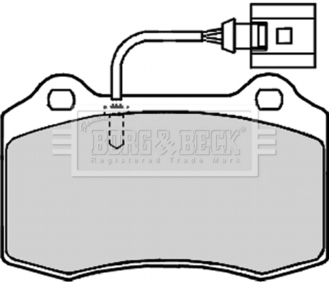 BBP2133 BORG & BECK Комплект тормозных колодок, дисковый тормоз (фото 1)