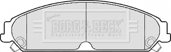BBP2156 BORG & BECK Комплект тормозных колодок, дисковый тормоз (фото 1)