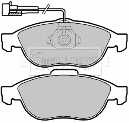 BBP2160 BORG & BECK Комплект тормозных колодок, дисковый тормоз (фото 1)
