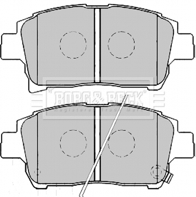 BBP2164 BORG & BECK Комплект тормозных колодок, дисковый тормоз (фото 1)