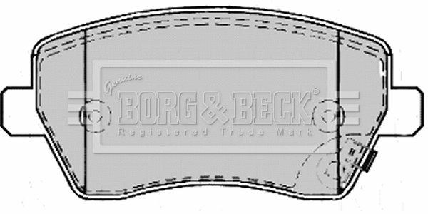 BBP2169 BORG & BECK Комплект тормозных колодок, дисковый тормоз (фото 1)