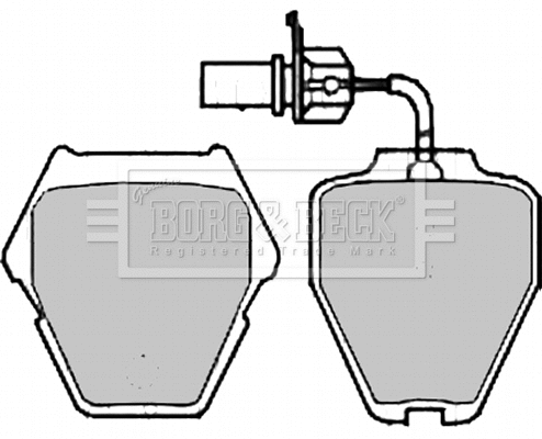 BBP2198 BORG & BECK Комплект тормозных колодок, дисковый тормоз (фото 1)