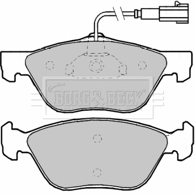 BBP2200 BORG & BECK Комплект тормозных колодок, дисковый тормоз (фото 1)