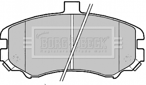 BBP2203 BORG & BECK Комплект тормозных колодок, дисковый тормоз (фото 1)