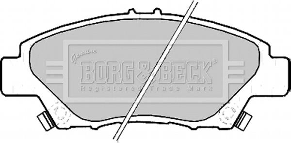 BBP2207 BORG & BECK Комплект тормозных колодок, дисковый тормоз (фото 1)