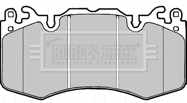 BBP2216 BORG & BECK Комплект тормозных колодок, дисковый тормоз (фото 1)