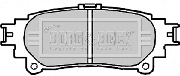 BBP2222 BORG & BECK Комплект тормозных колодок, дисковый тормоз (фото 1)