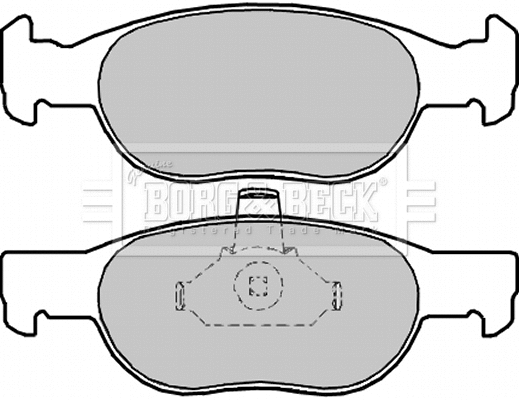 BBP2237 BORG & BECK Комплект тормозных колодок, дисковый тормоз (фото 1)