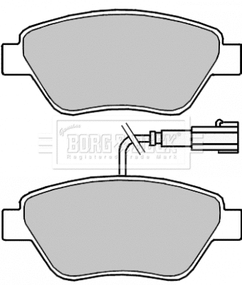 BBP2243 BORG & BECK Комплект тормозных колодок, дисковый тормоз (фото 1)