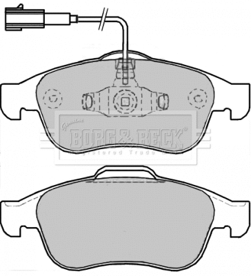 BBP2245 BORG & BECK Комплект тормозных колодок, дисковый тормоз (фото 1)