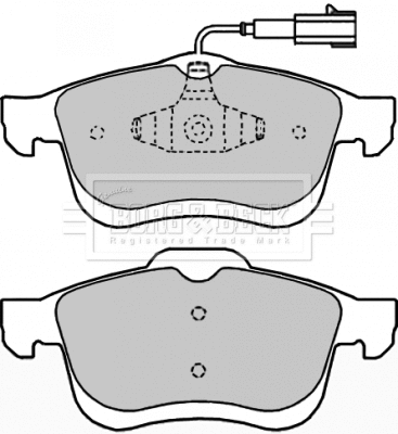 BBP2250 BORG & BECK Комплект тормозных колодок, дисковый тормоз (фото 1)