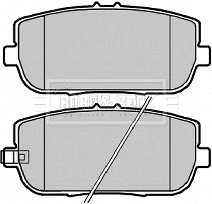 BBP2252 BORG & BECK Комплект тормозных колодок, дисковый тормоз (фото 1)