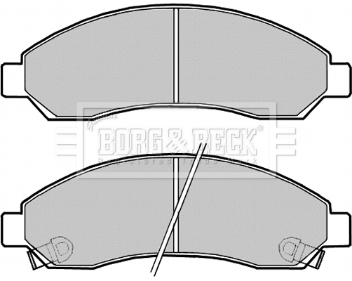 BBP2256 BORG & BECK Комплект тормозных колодок, дисковый тормоз (фото 1)