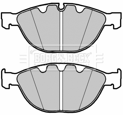 BBP2264 BORG & BECK Комплект тормозных колодок, дисковый тормоз (фото 1)