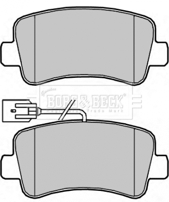BBP2267 BORG & BECK Комплект тормозных колодок, дисковый тормоз (фото 1)