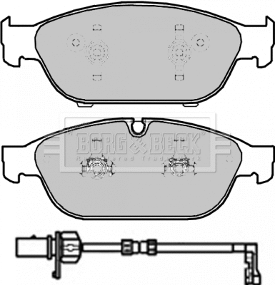 BBP2276 BORG & BECK Комплект тормозных колодок, дисковый тормоз (фото 1)