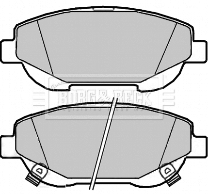 BBP2299 BORG & BECK Комплект тормозных колодок, дисковый тормоз (фото 1)