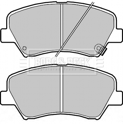 BBP2340 BORG & BECK Комплект тормозных колодок, дисковый тормоз (фото 1)