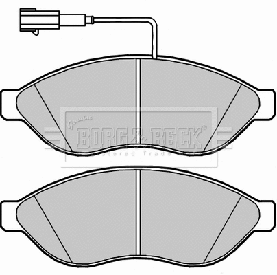 BBP2393 BORG & BECK Комплект тормозных колодок, дисковый тормоз (фото 1)