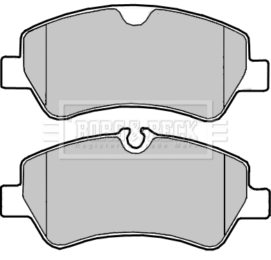 BBP2409 BORG & BECK Комплект тормозных колодок, дисковый тормоз (фото 2)