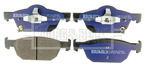 BBP2413 BORG & BECK Комплект тормозных колодок, дисковый тормоз (фото 2)