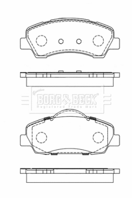 BBP2442 BORG & BECK Комплект тормозных колодок, дисковый тормоз (фото 1)