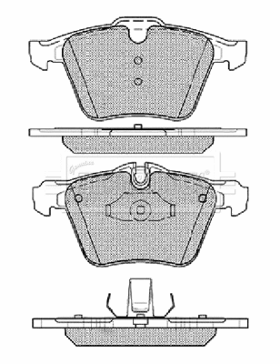 BBP2444 BORG & BECK Комплект тормозных колодок, дисковый тормоз (фото 1)
