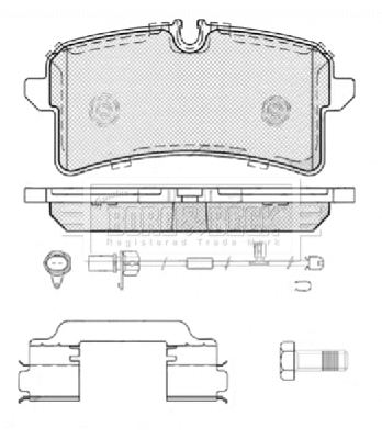 BBP2449 BORG & BECK Комплект тормозных колодок, дисковый тормоз (фото 1)