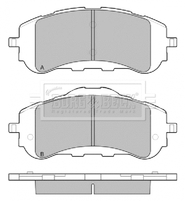 BBP2450 BORG & BECK Комплект тормозных колодок, дисковый тормоз (фото 1)