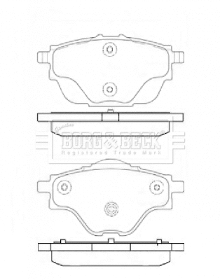 BBP2451 BORG & BECK Комплект тормозных колодок, дисковый тормоз (фото 1)