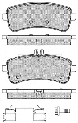 BBP2457 BORG & BECK Комплект тормозных колодок, дисковый тормоз (фото 2)