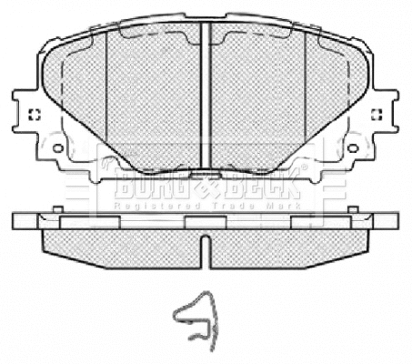BBP2464 BORG & BECK Комплект тормозных колодок, дисковый тормоз (фото 2)