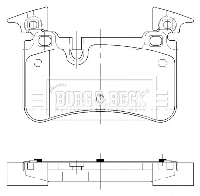 BBP2482 BORG & BECK Комплект тормозных колодок, дисковый тормоз (фото 2)