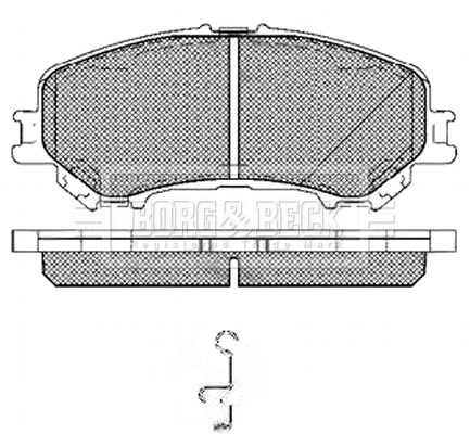 BBP2487 BORG & BECK Комплект тормозных колодок, дисковый тормоз (фото 2)