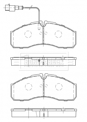 BBP2490 BORG & BECK Комплект тормозных колодок, дисковый тормоз (фото 2)