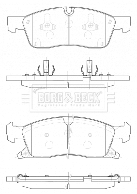 BBP2491 BORG & BECK Комплект тормозных колодок, дисковый тормоз (фото 1)