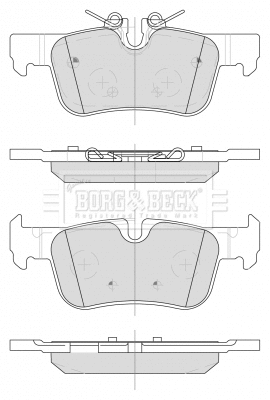 BBP2499 BORG & BECK Комплект тормозных колодок, дисковый тормоз (фото 1)