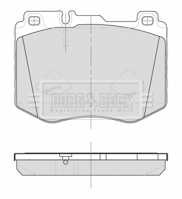 BBP2500 BORG & BECK Комплект тормозных колодок, дисковый тормоз (фото 1)