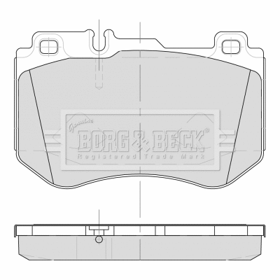 BBP2501 BORG & BECK Комплект тормозных колодок, дисковый тормоз (фото 1)