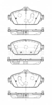 BBP2512 BORG & BECK Комплект тормозных колодок, дисковый тормоз (фото 1)