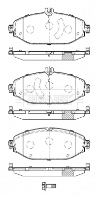 BBP2513 BORG & BECK Комплект тормозных колодок, дисковый тормоз (фото 1)