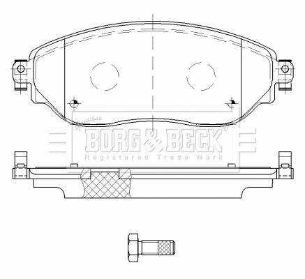 BBP2515 BORG & BECK Комплект тормозных колодок, дисковый тормоз (фото 2)