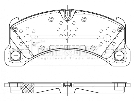 BBP2525 BORG & BECK Комплект тормозных колодок, дисковый тормоз (фото 3)