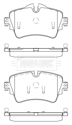 BBP2526 BORG & BECK Комплект тормозных колодок, дисковый тормоз (фото 1)