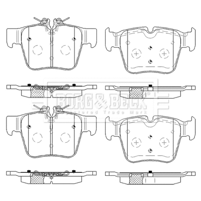 BBP2581 BORG & BECK Комплект тормозных колодок, дисковый тормоз (фото 1)