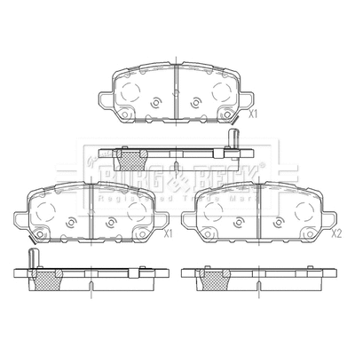 BBP2607 BORG & BECK Комплект тормозных колодок, дисковый тормоз (фото 1)