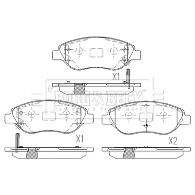 BBP2615 BORG & BECK Комплект тормозных колодок, дисковый тормоз (фото 1)